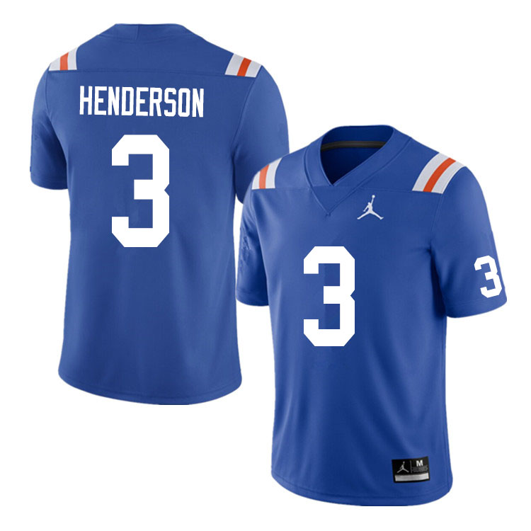 Men #3 Xzavier Henderson Florida Gators College Football Jerseys Sale-Throwback - Click Image to Close